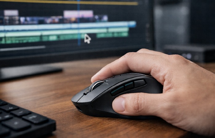 Different types of mice used for video editing