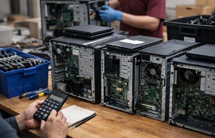 Refurbished computers prepared for reuse to reduce electronic waste