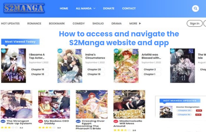 How to access and navigate the S2Manga website and app
