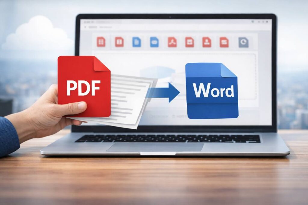 Online PDF converter tool running in a browser
