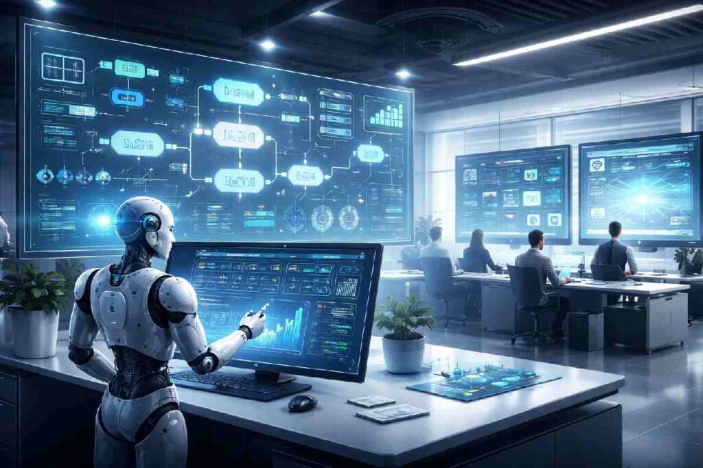 Enterprise robotic process automation integrated with AI driven workflows