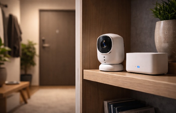 Local storage home security camera system for renters