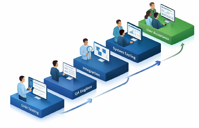comparison of software testing types unit integration system and UAT