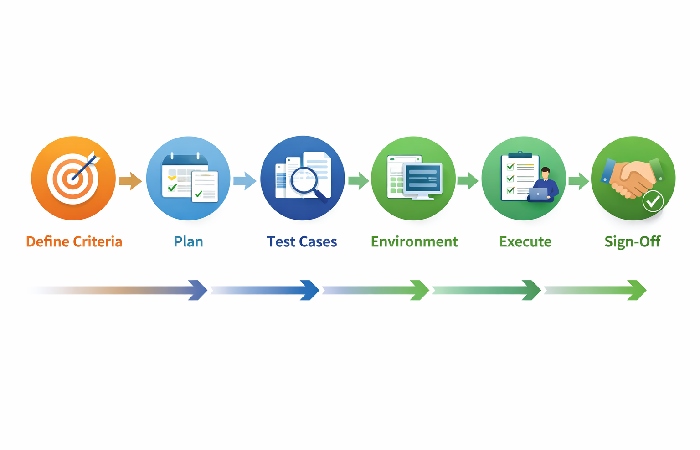 user acceptance testing steps from planning to sign off