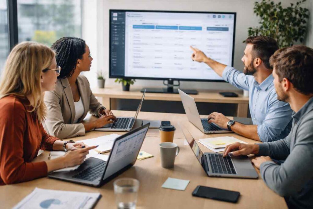 user acceptance testing process with business users reviewing software