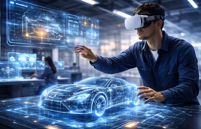 Virtual reality used for enterprise training and design review in metaverse development