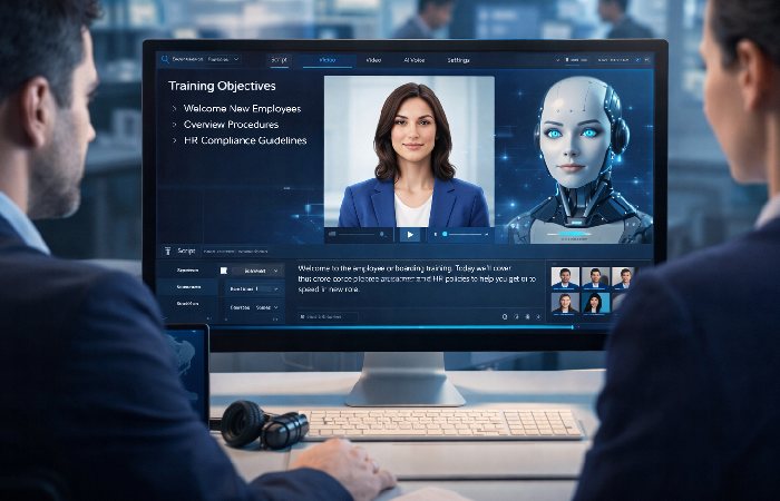 Interactive Synthesia Video Agents interface