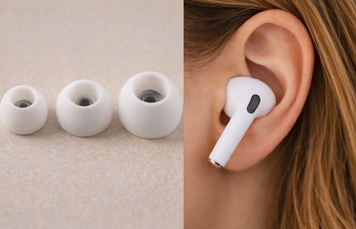 AirPods Pro ear tip sizes for proper fit and noise cancellation