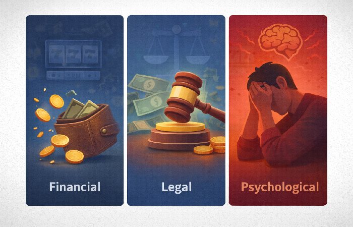 Overview of financial legal and psychological risks of online gambling
