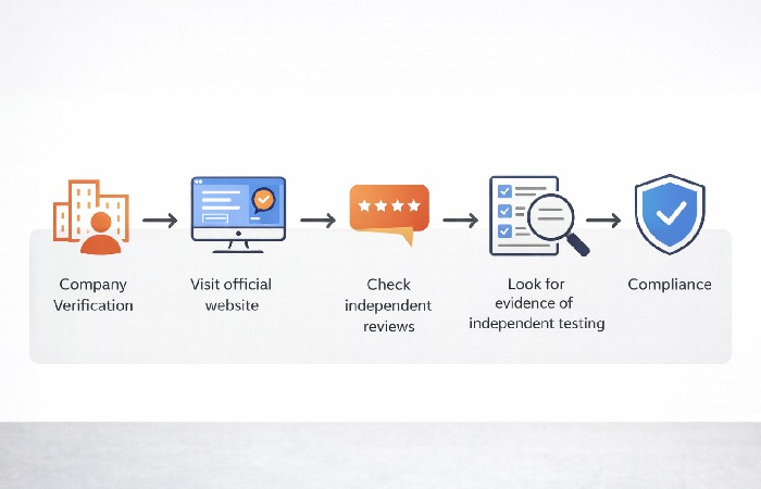 Visual checklist for verifying unfamiliar brands before purchase