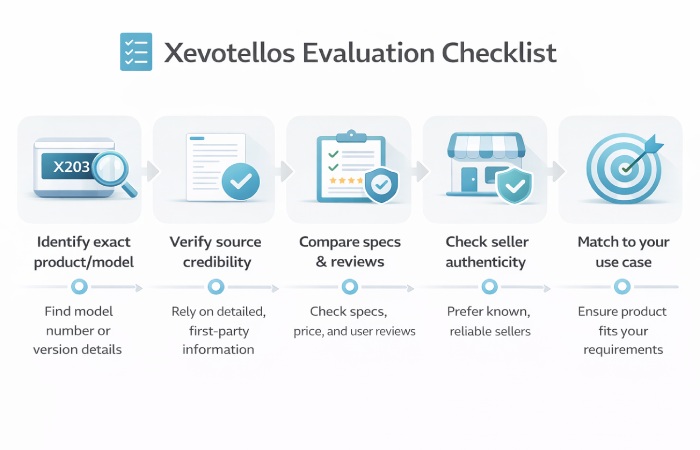 Step by step checklist to evaluate Xevotellos model before buying